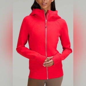 Lululemon scuba full zip carnation red